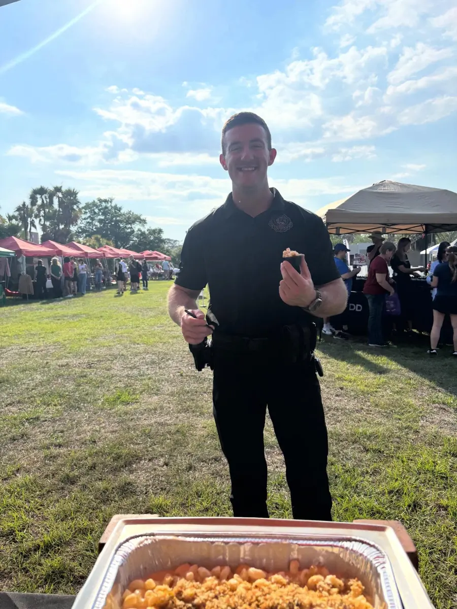 A pan of Station House BBQ food at the Walk Like MADD event in Tampa Bay